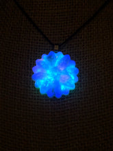 Electric Flower -  blue glow necklace