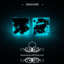 Asteroids large square stud earrings