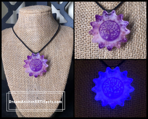 The Burning Bush- purple glow necklace