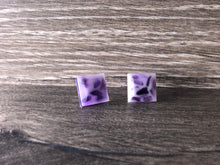Amethyst- purple glow earrings