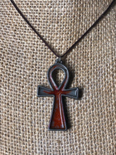 Red Ankh glow necklace