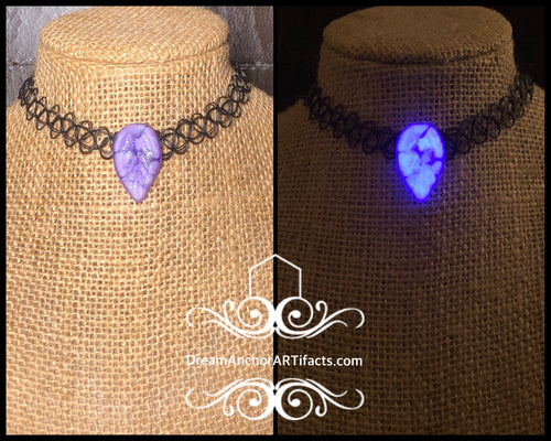 Lavender leaf- set charm -choker