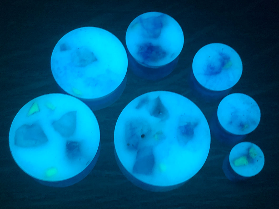 Purple Marble round resin Glow Plugs