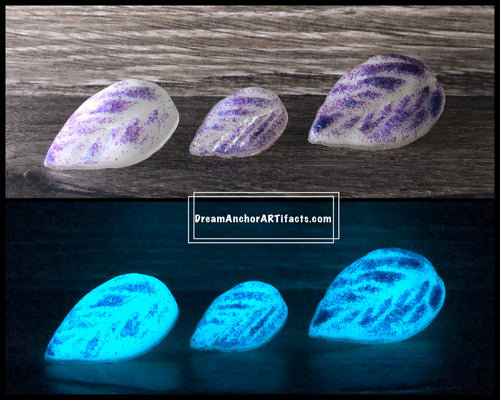 PerfectlyPurple - glow leaf stud earrings
