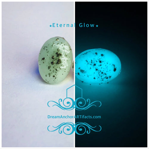 Eternal Glow white oval stud earrings