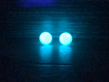 Ivory full moon - blue glow earrings