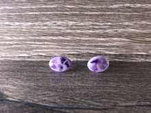 Amethyst- oval purple glow earrings