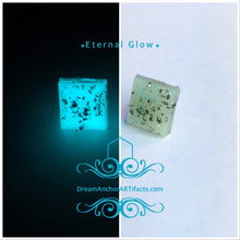 Eternal Glow white small square stud earrings