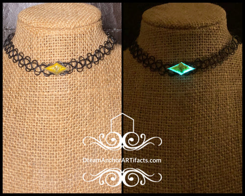 Yellow diamond choker