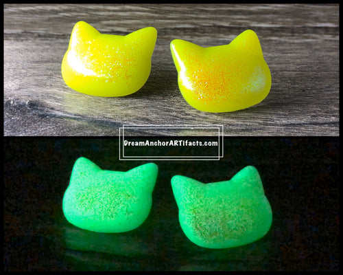 Sunny yellow -green glow earrings