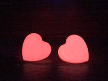 Bighearted- red glow stud earrings