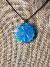 Electric Flower -  blue glow necklace