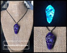 Crystal Shard - wrapped purple glow crystal