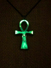 Ankh green glow necklace