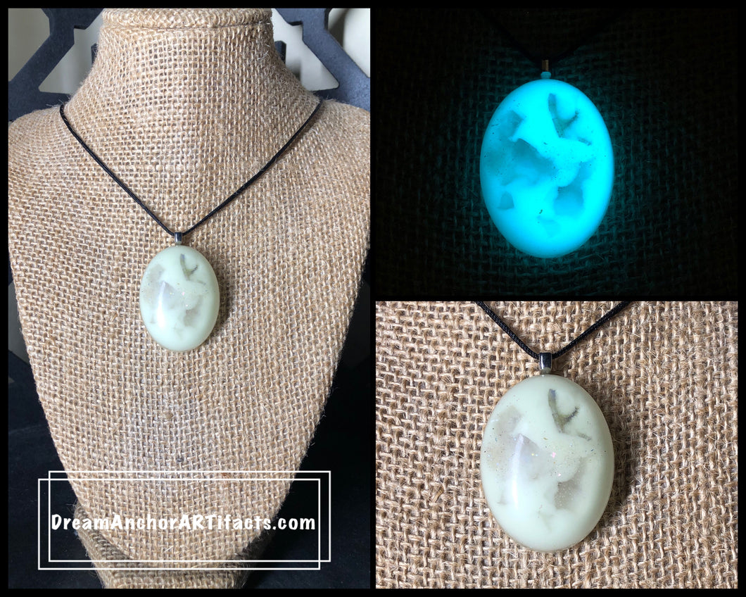 White sage - marble glow necklace