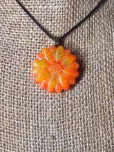 Electric Flower- orange glow necklace