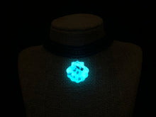 Blue topaz shell- glow choker