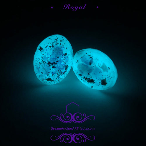 Royal oval stud earrings